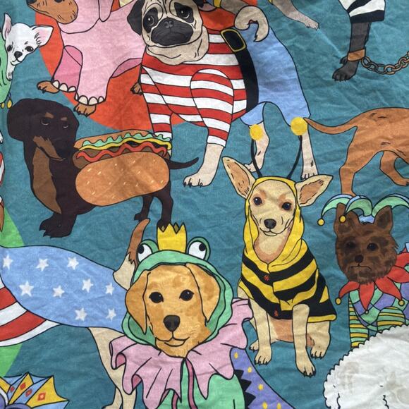 Karen Mabon Pajama Top Womens XL Fancy Dress Dogs Organic Cotton TOP ONLY - Picture 8 of 11